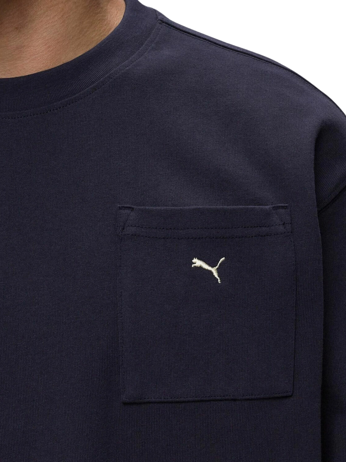 Puma T-Shirt L/S Mmq Service Line Pocket Navy