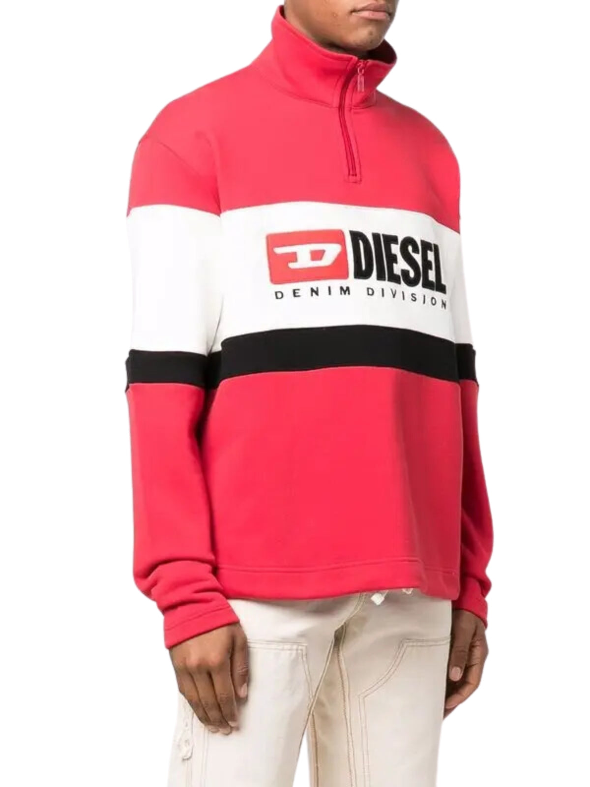 Diesel Sweater S-Saint Zip Red