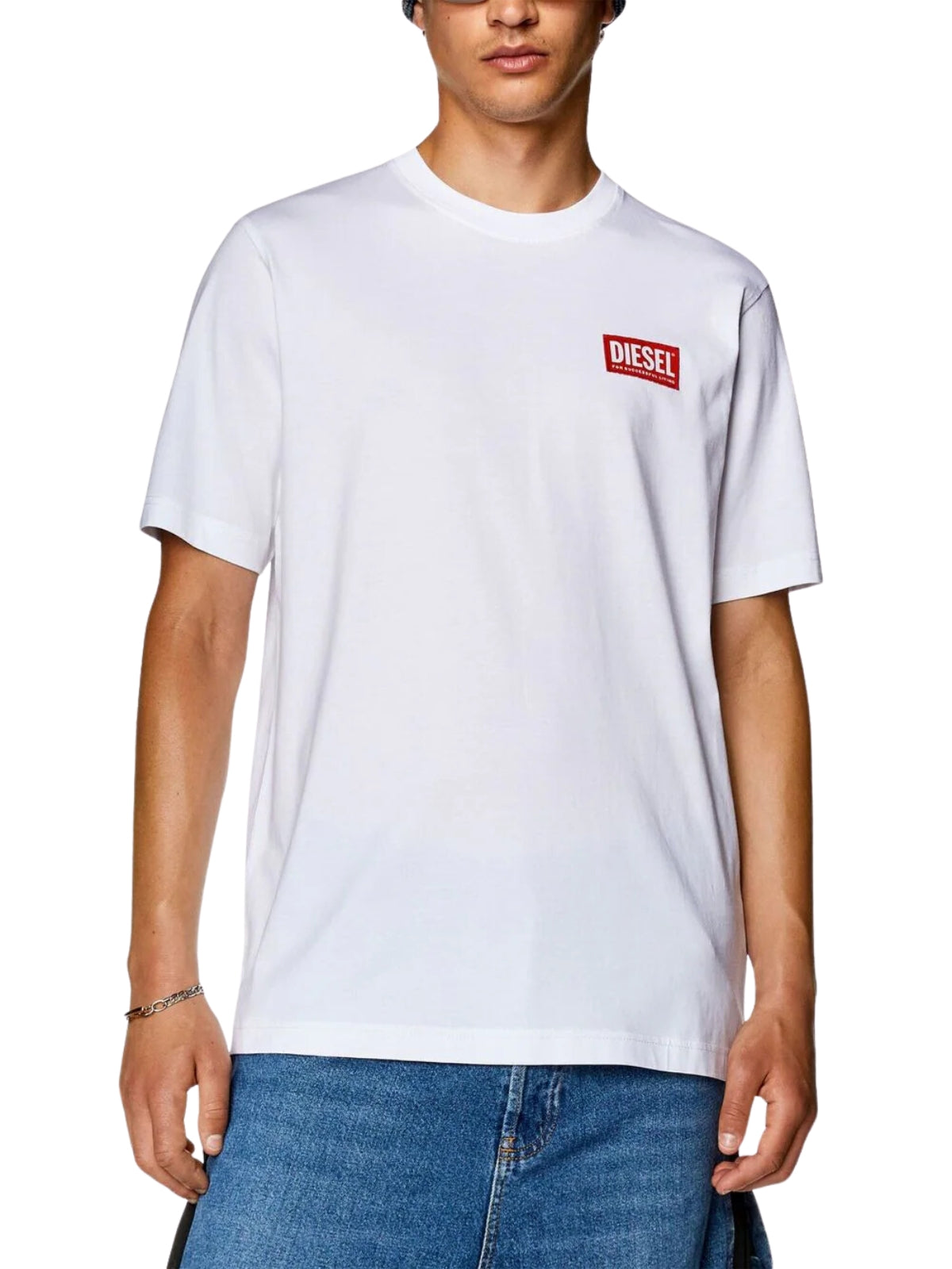 Diesel T-Shirt T-Just Side Logo White