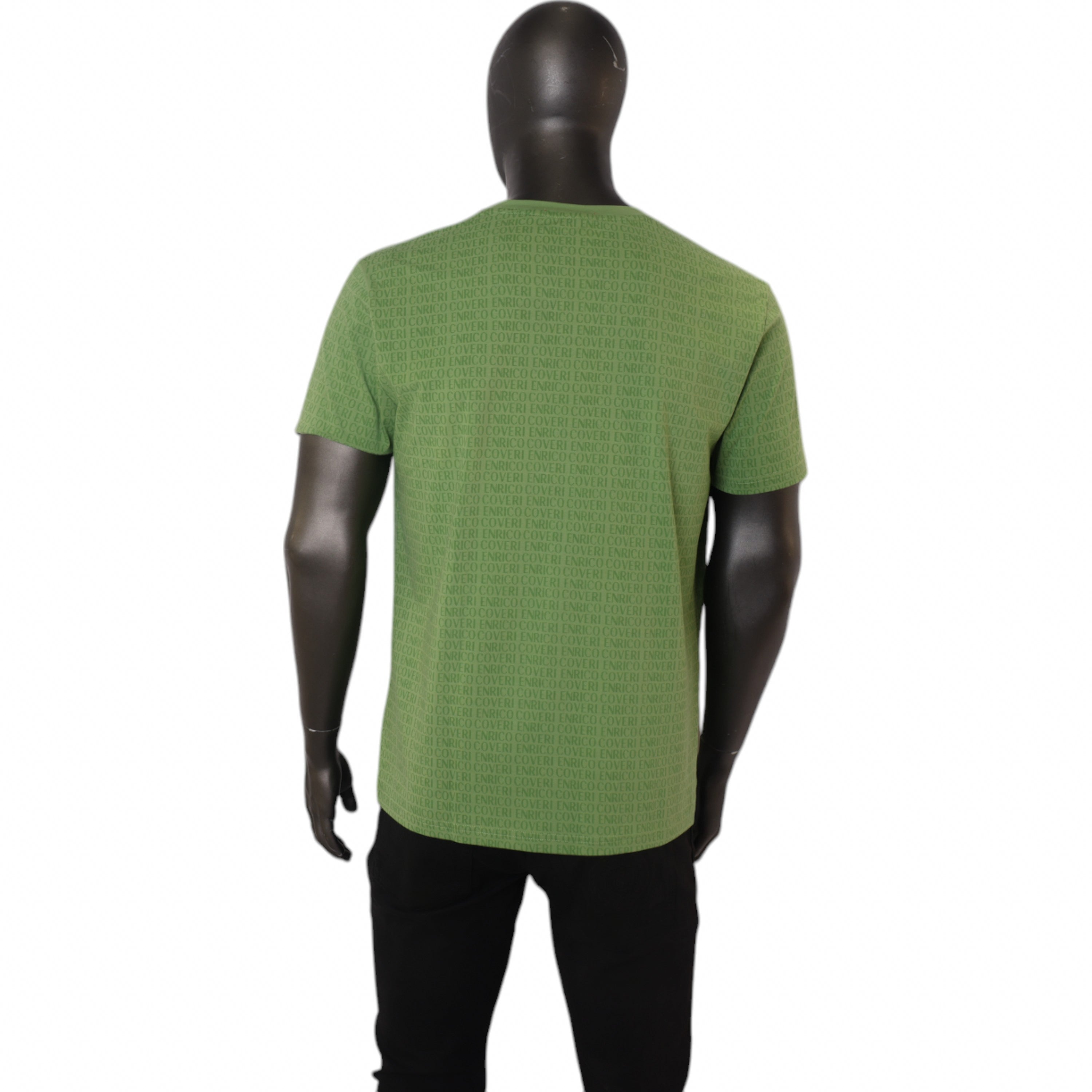 Enrico T-Shirt Allover Logo Green