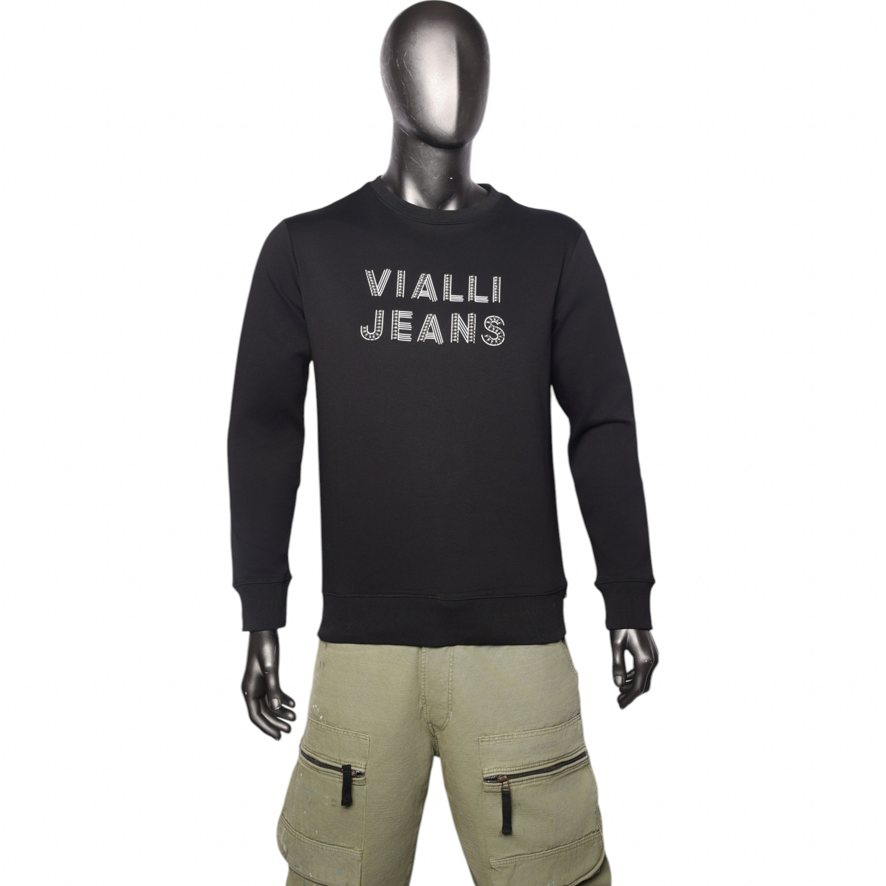 Vialli Sweater Bold Logo Black