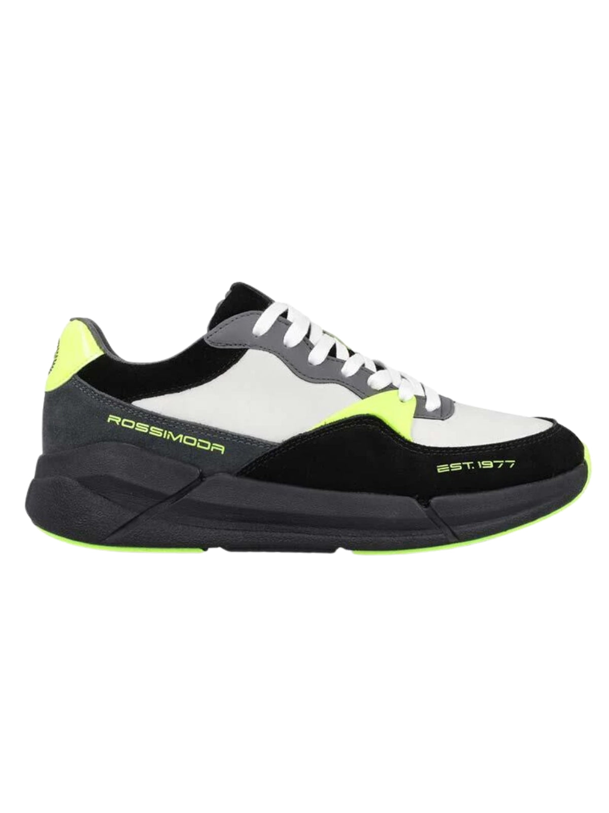 Rossimoda Sneaker Racer Lux Black; White And Green