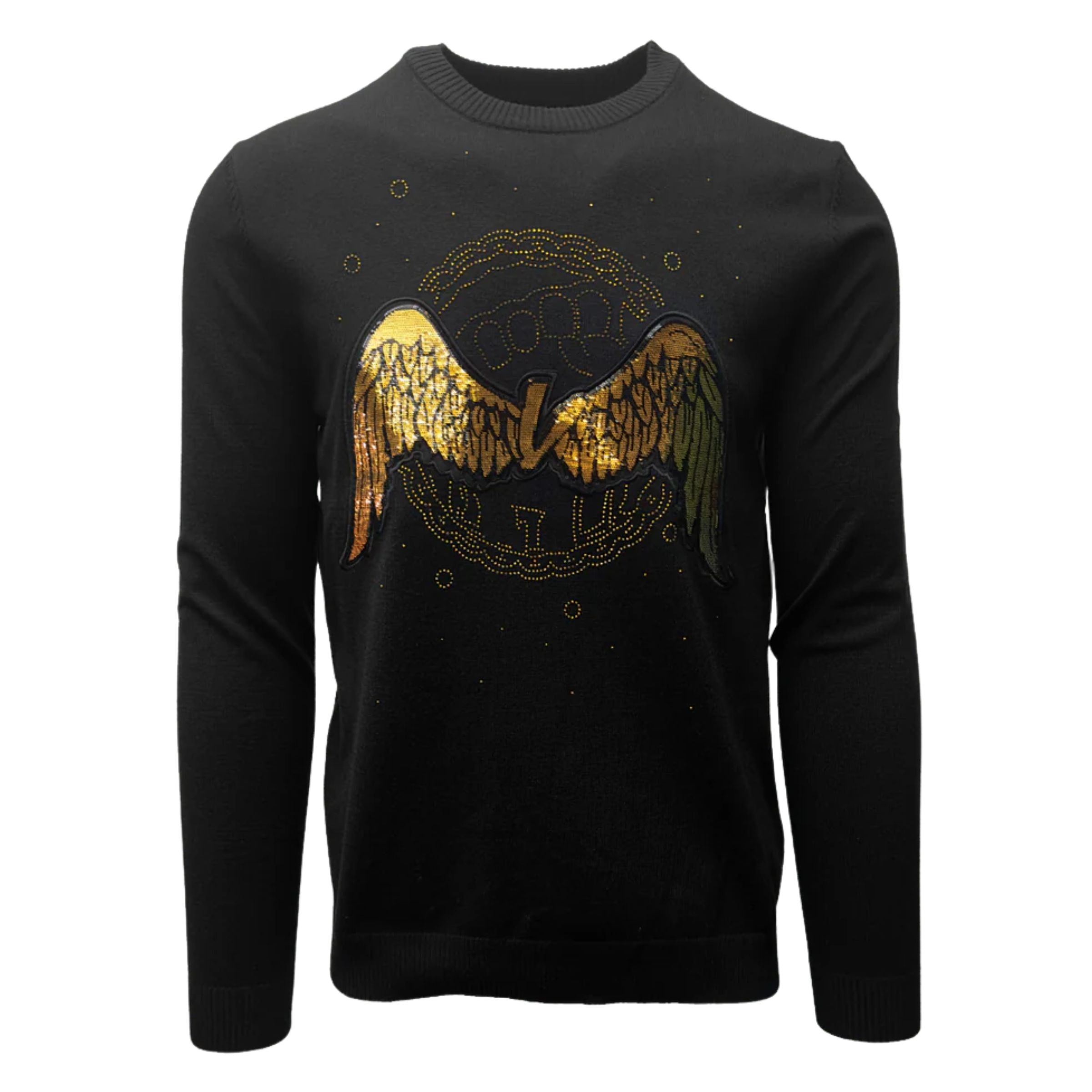 Vialli Sweater Sequenced Wings Gold-Black