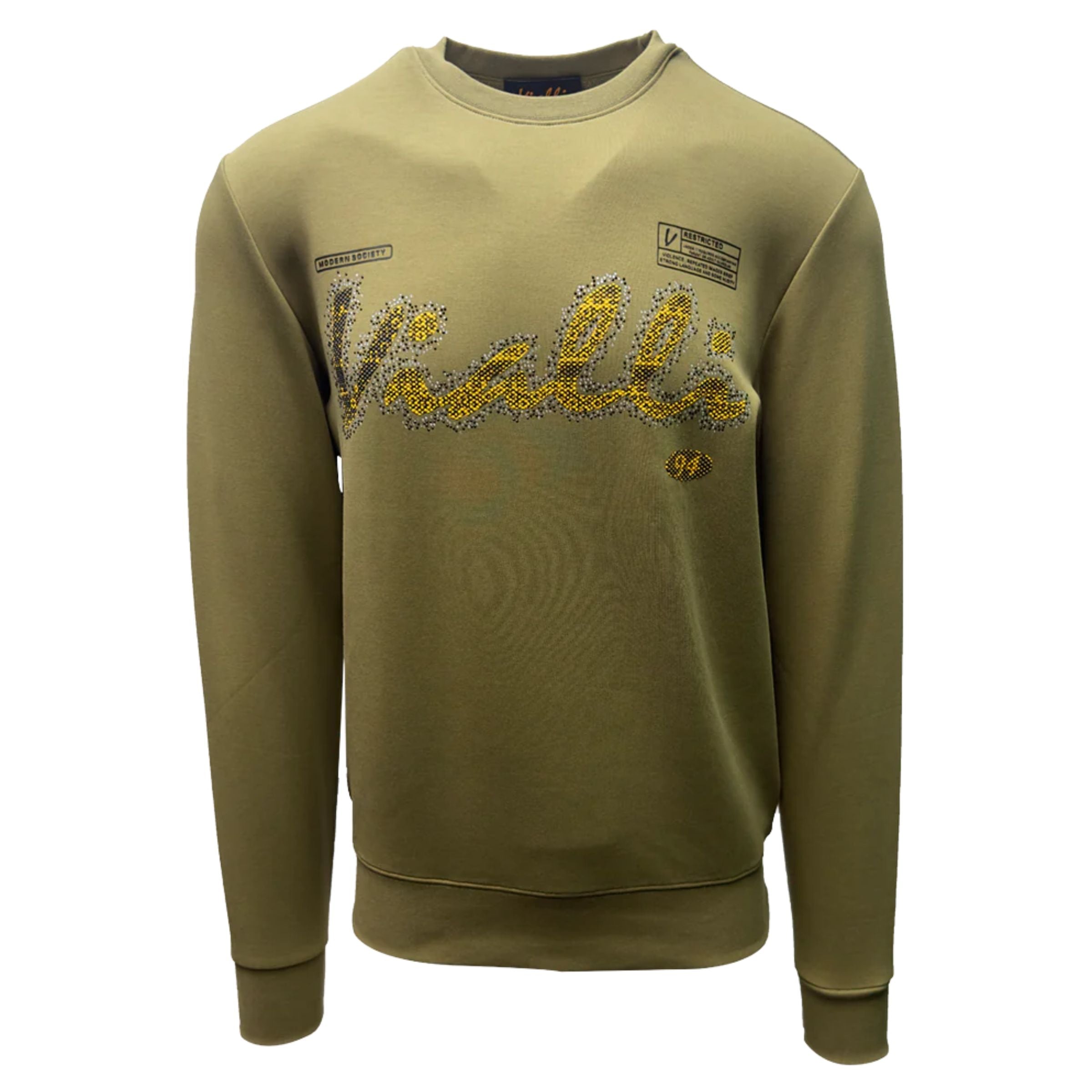 Vialli Sweater Sequenced Logo Beige