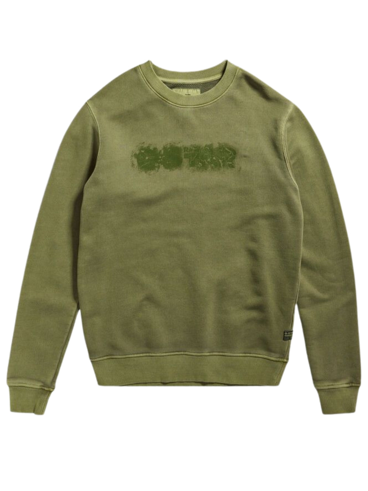 G-Star Sweater Distressed Logo Shadow Olive