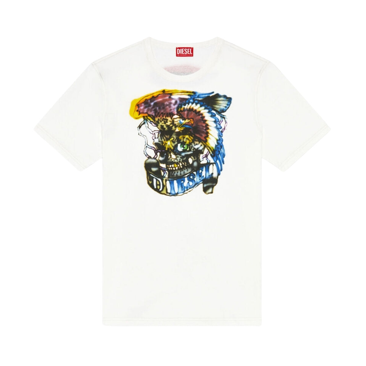 Diesel T-Shirt T-Adjust Q3 Graphic Logo White