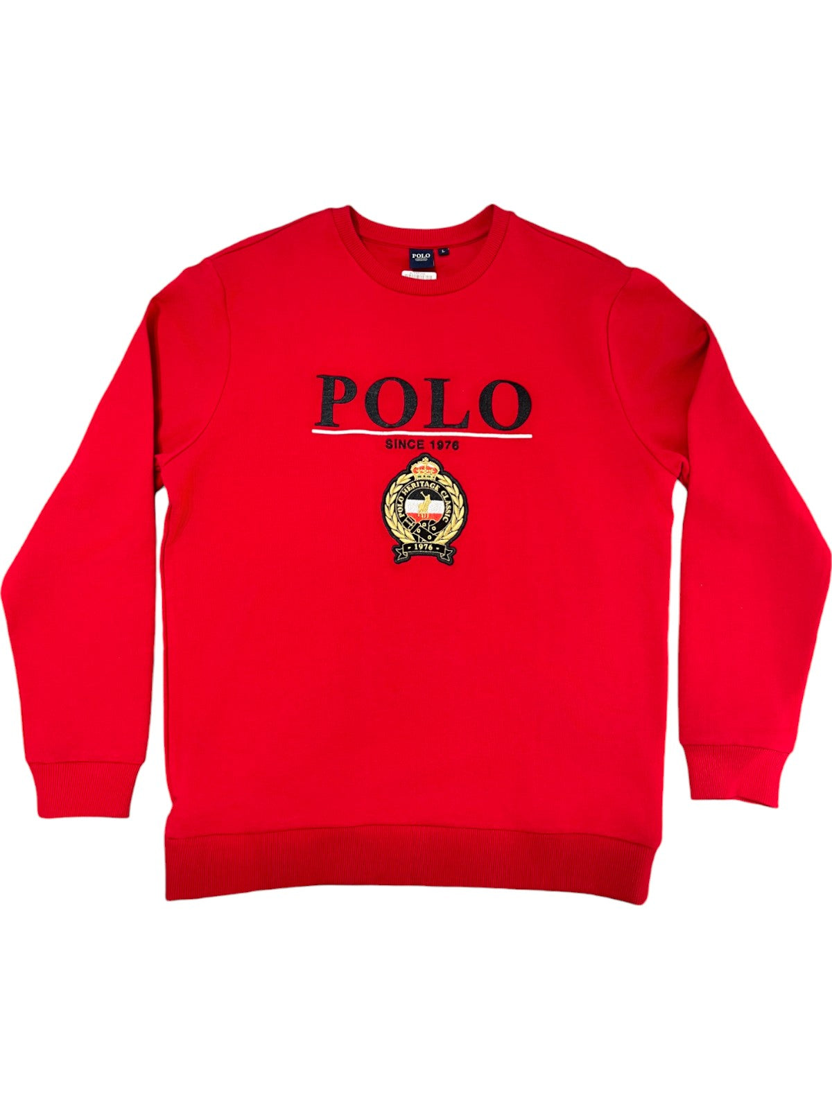 Polo Sweater Crest Logo Red