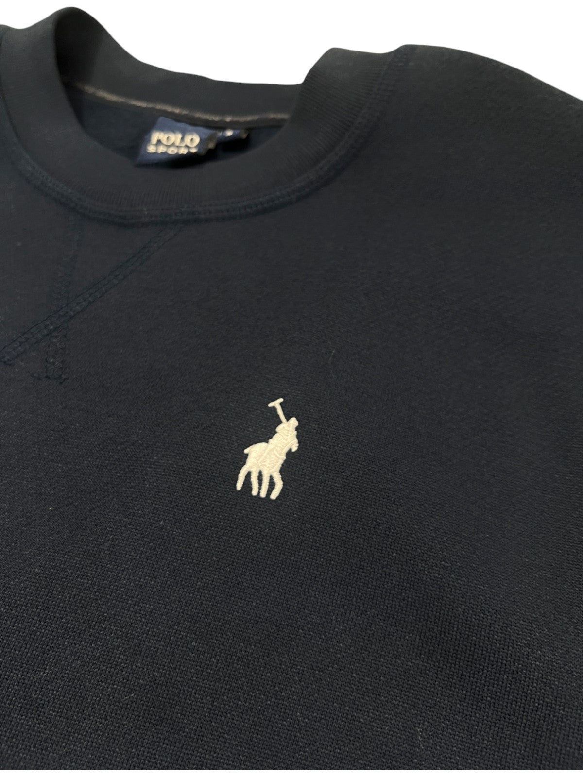 Polo Sweater Sport Logo Navy