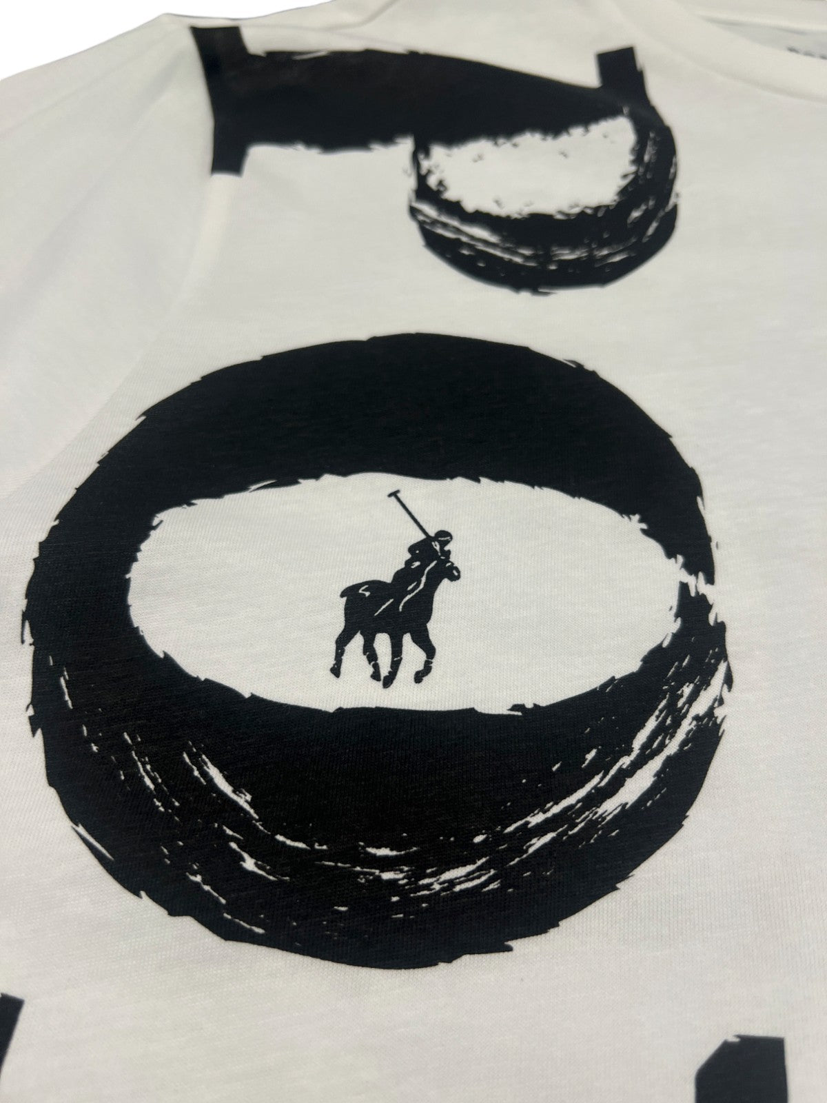 Polo T-Shirt Paint Logo White