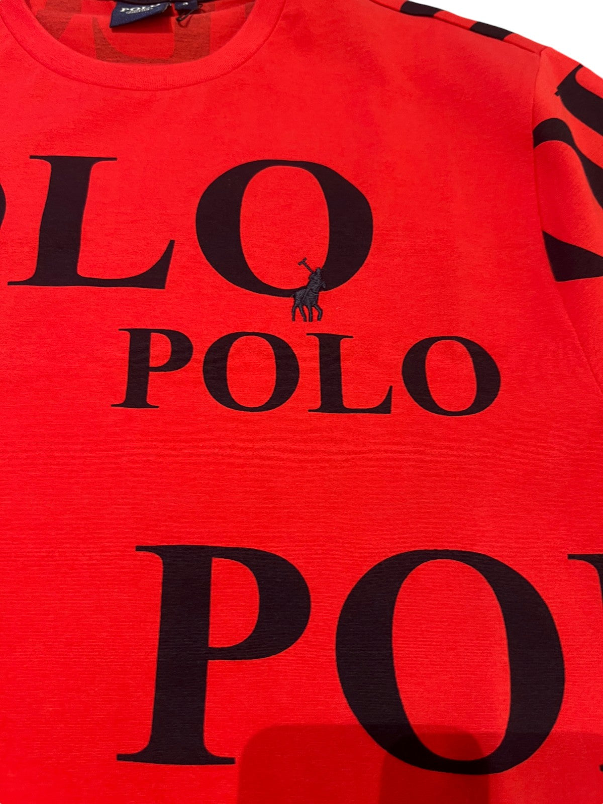 Polo T-Shirt Broken Embroidery Red