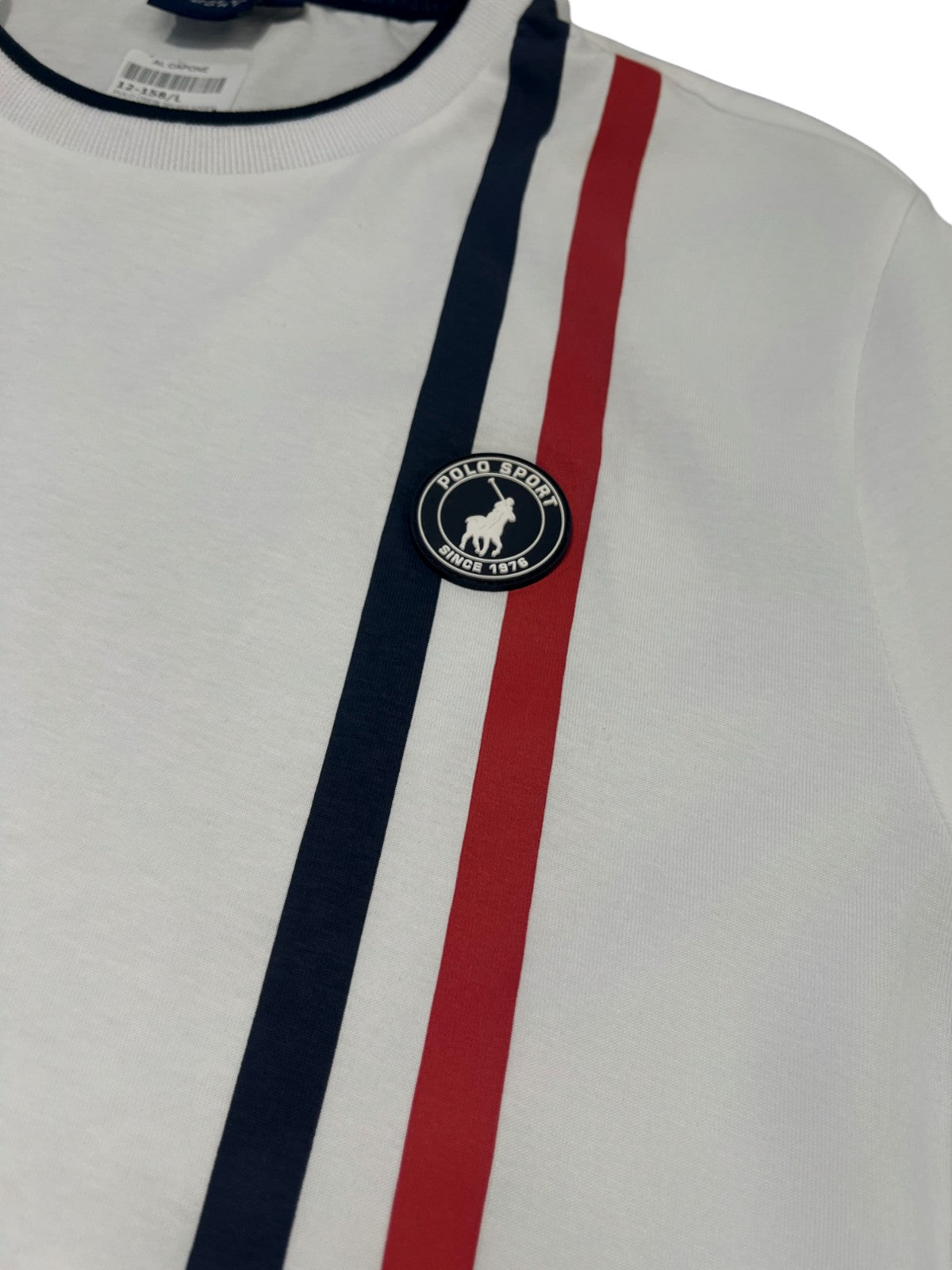 Polo  T-Shirt Sport Stripe White