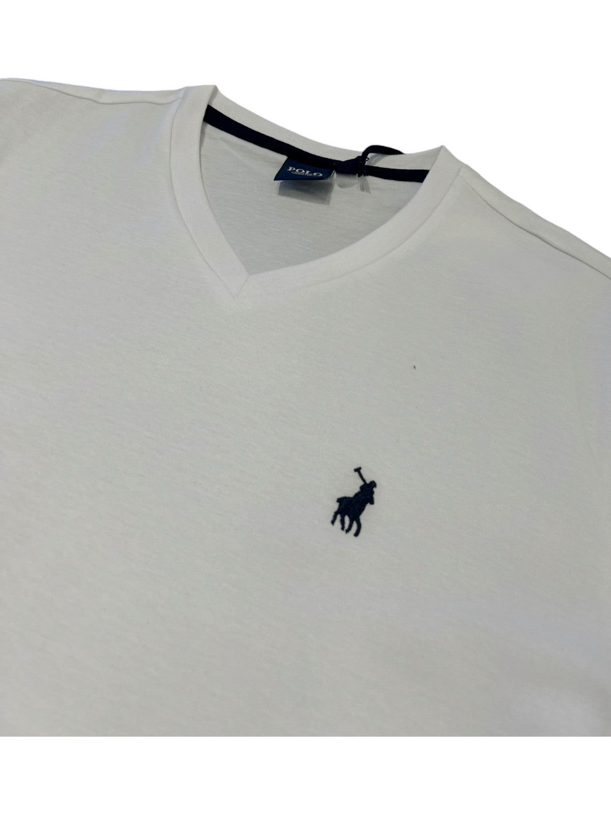 Polo T-Shirt Classic Vneck Logo White