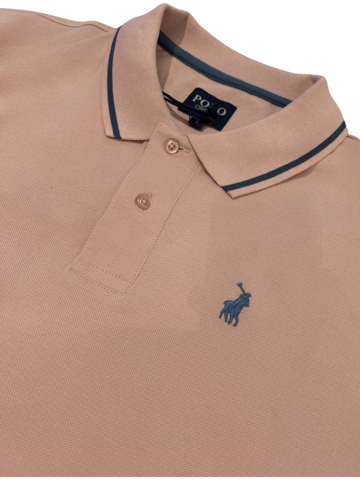 Polo Golfer Tipped Pique Pink