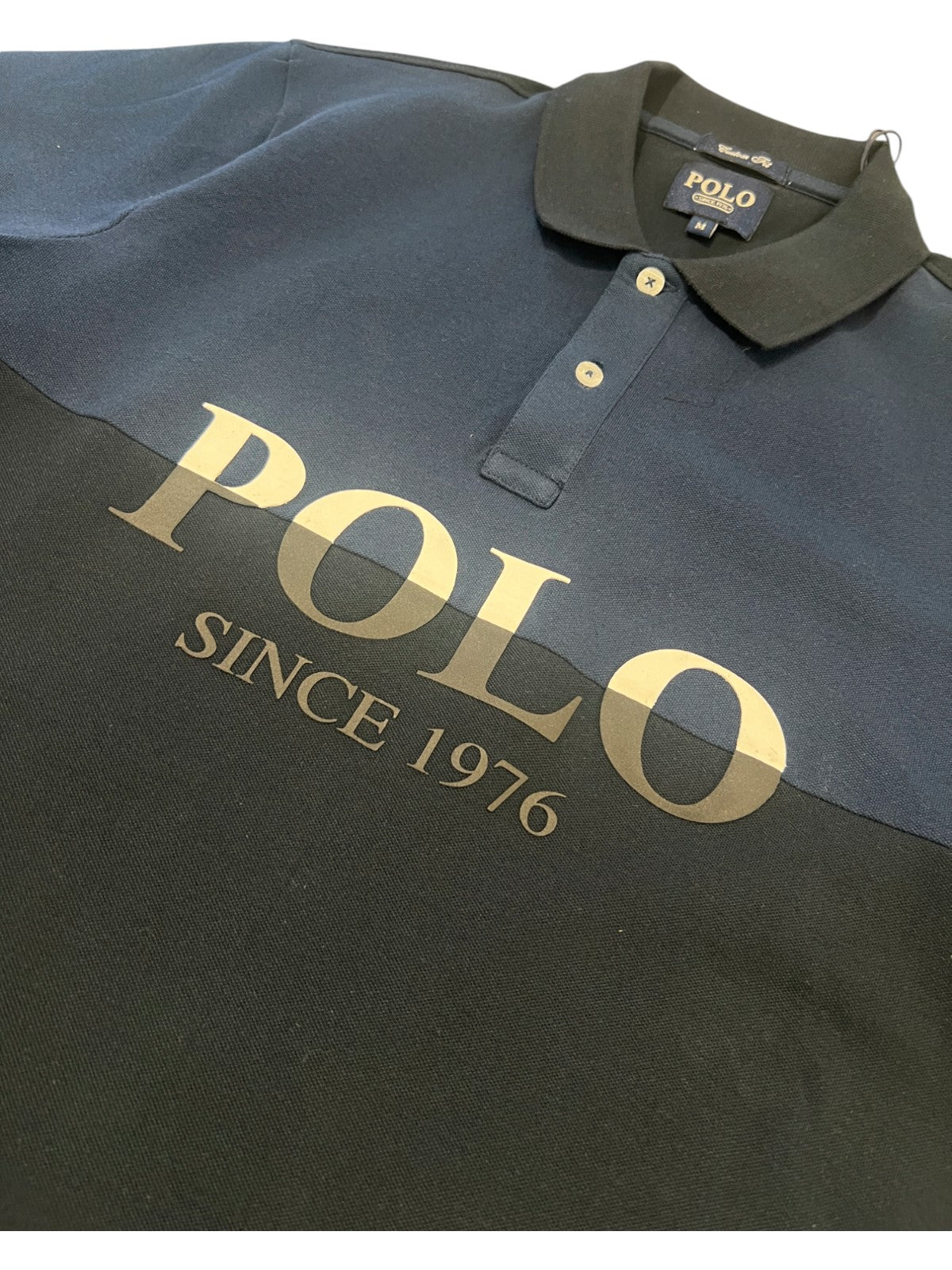 Polo Golfer Colourblock Logo Blue