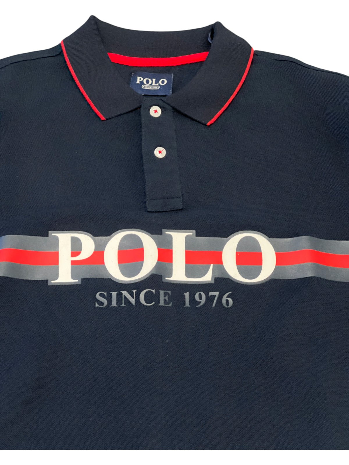 Polo Golfer Logo Printed Navy