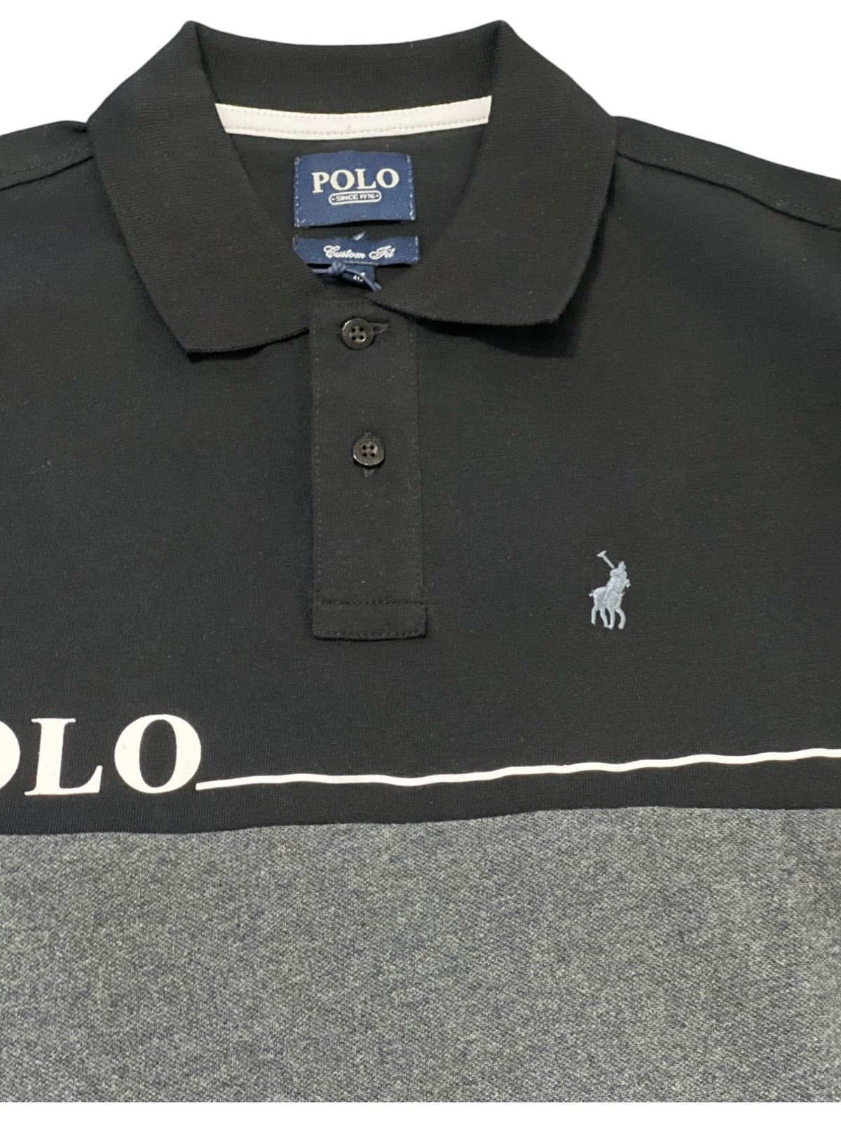 Polo Golfer Logo Printed Black