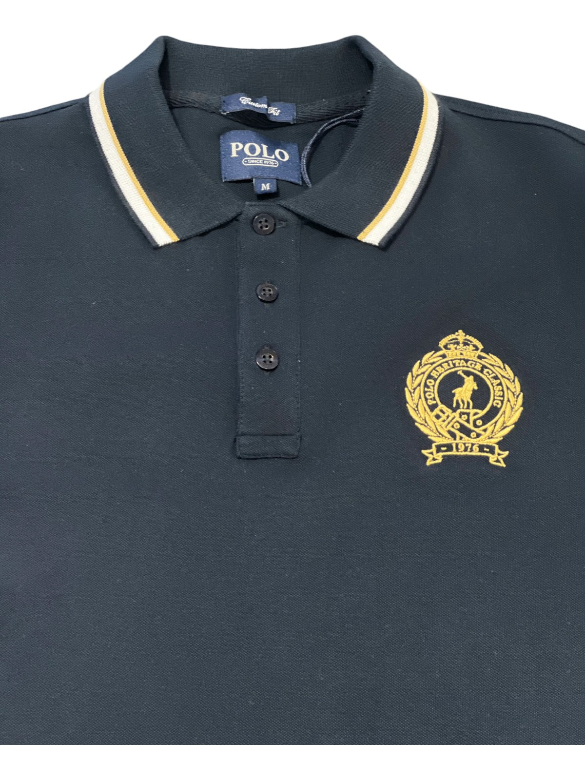 Polo Golfer Crest Logo Navy