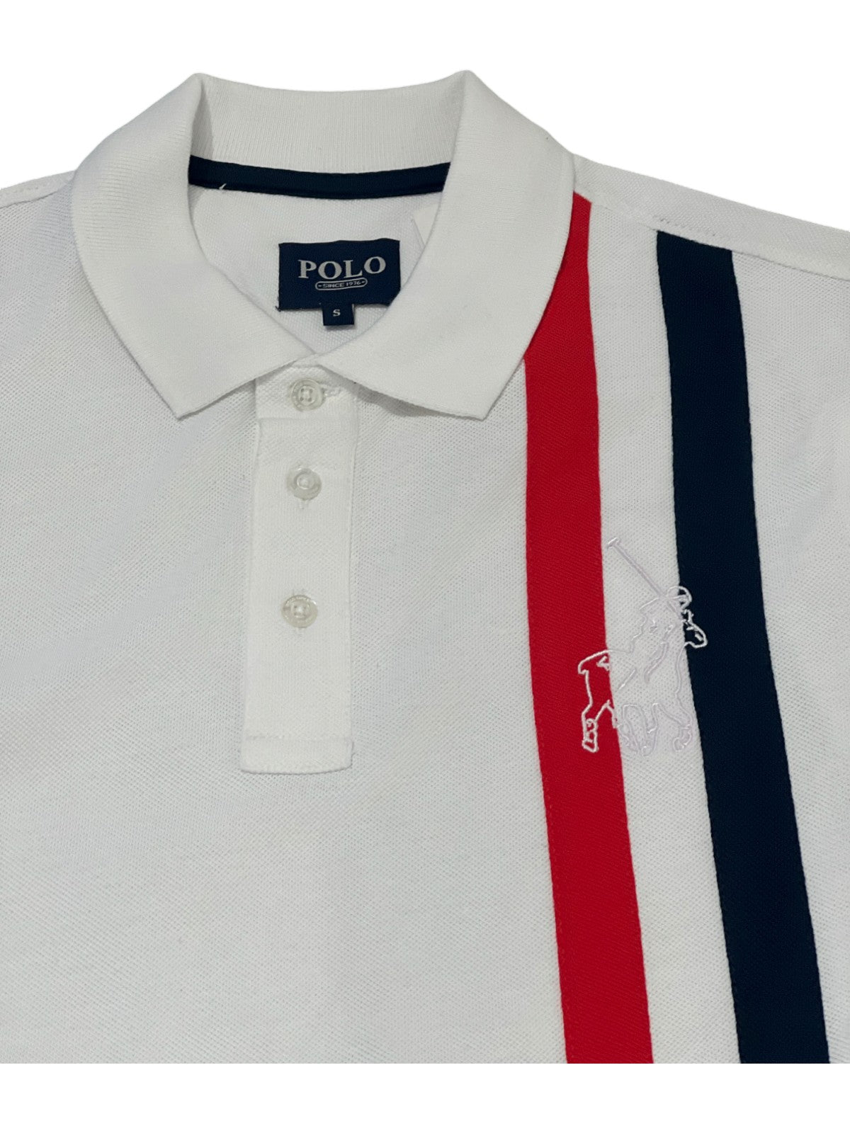 Polo Golfer Double Striped White