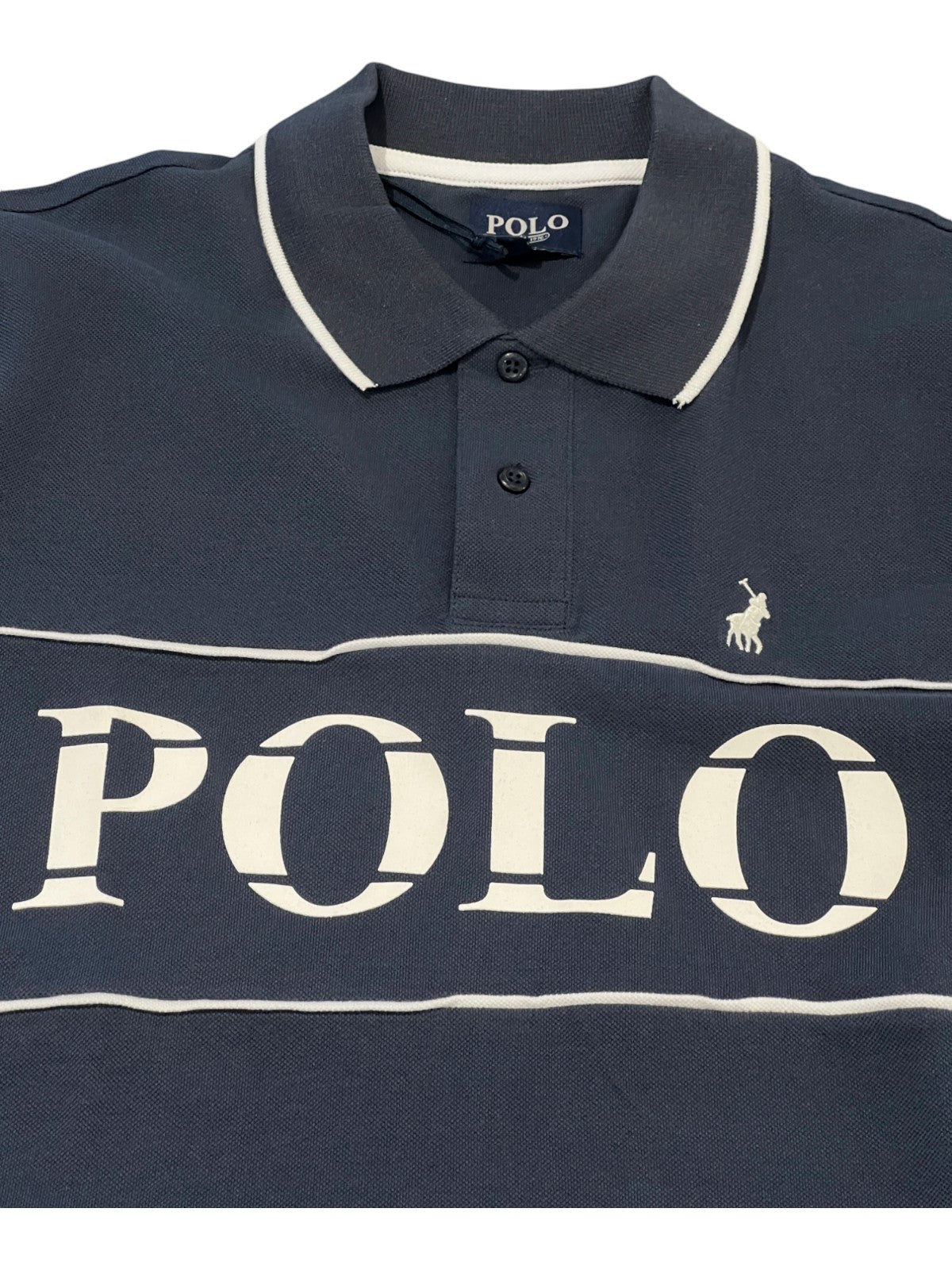 Polo Golfer Jacquard Logo Navy