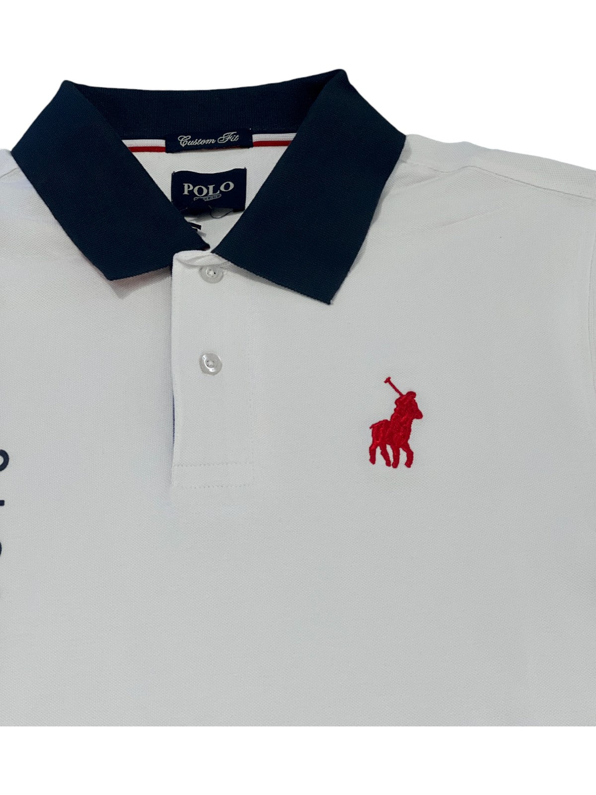 Polo Golfer Logo White-Red-Black