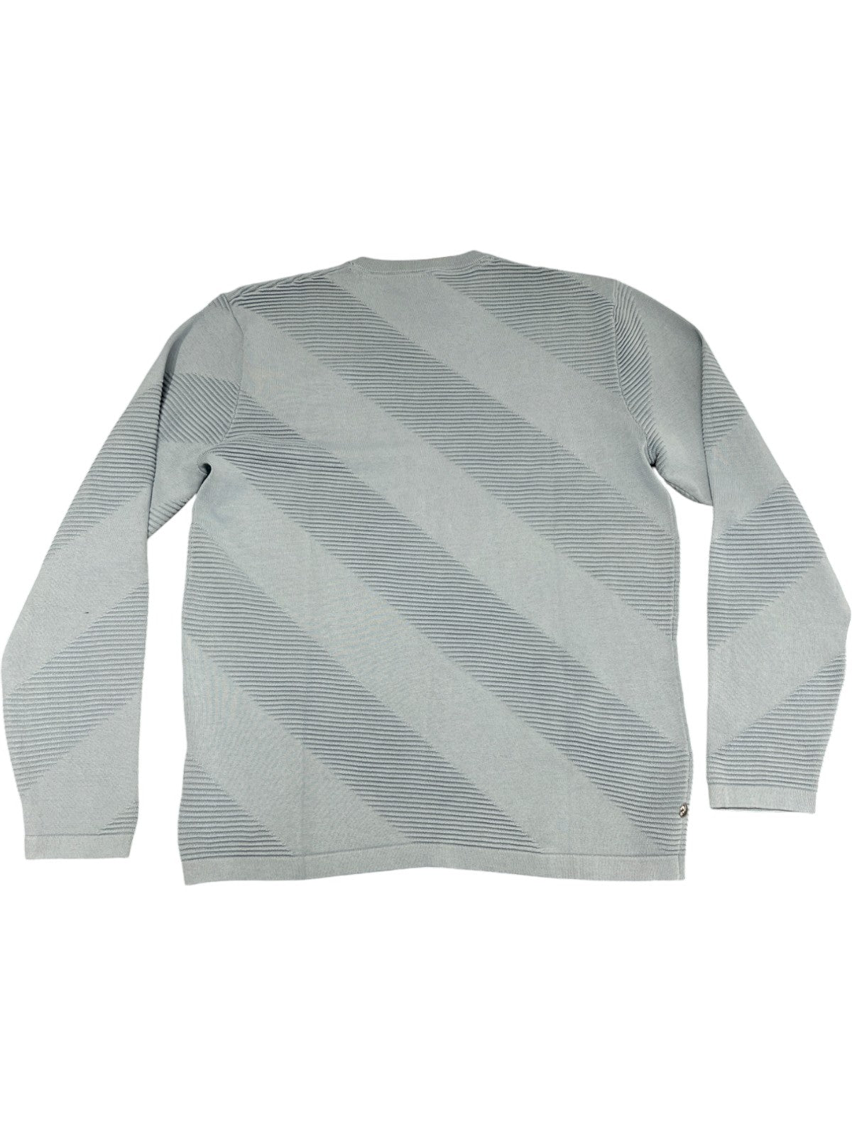 Polo Sweater Diagonal Texture Powder Blue