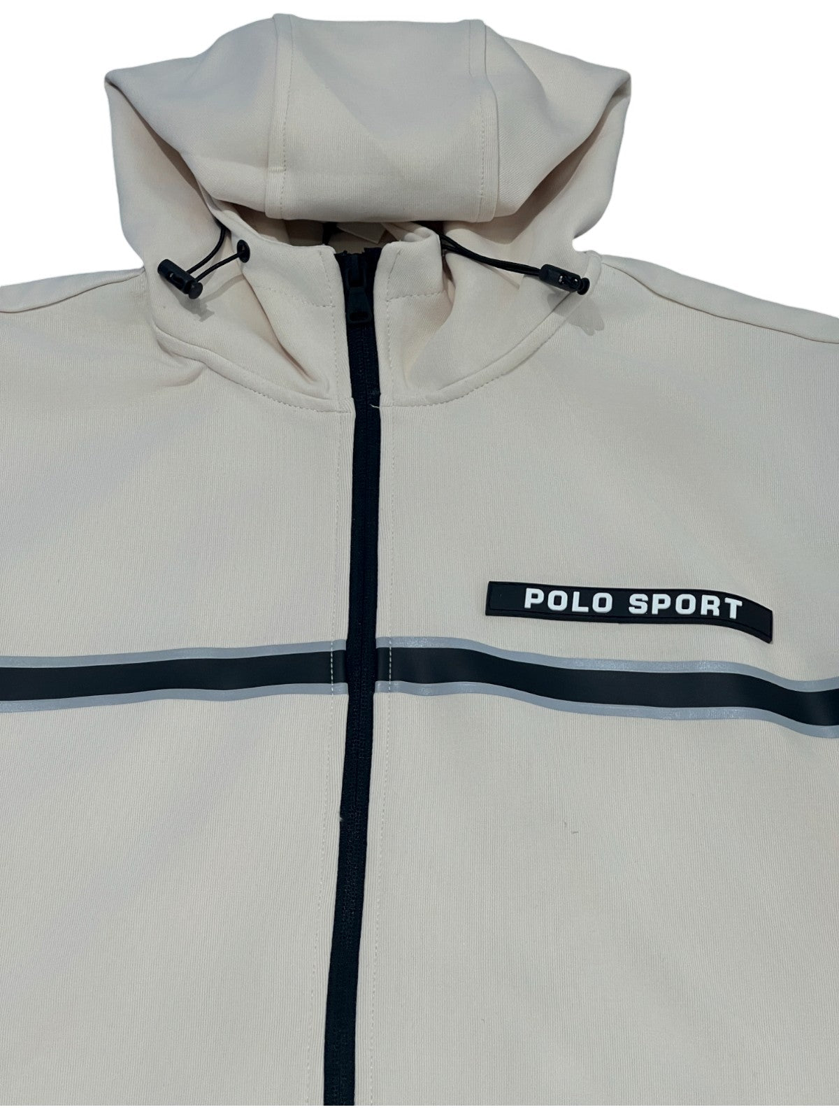 Polo Sweater Ls Hooded Ecru