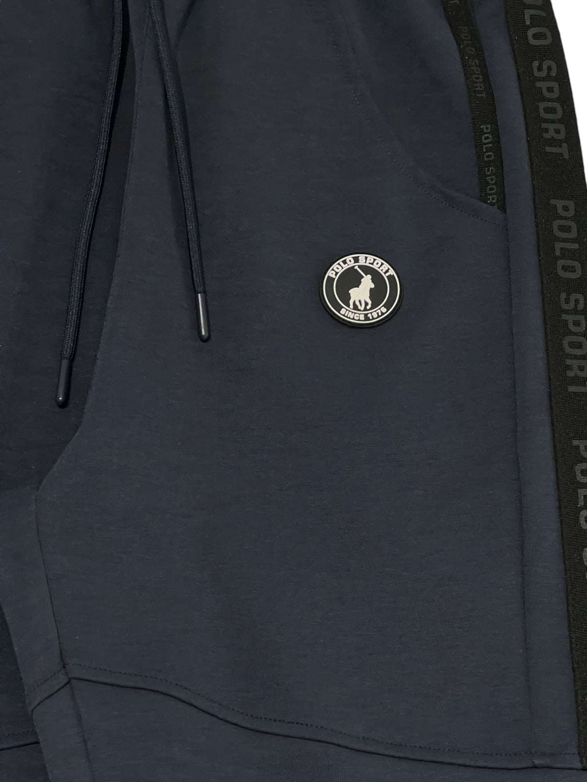 Polo Track Pants Sport Paneled Navy