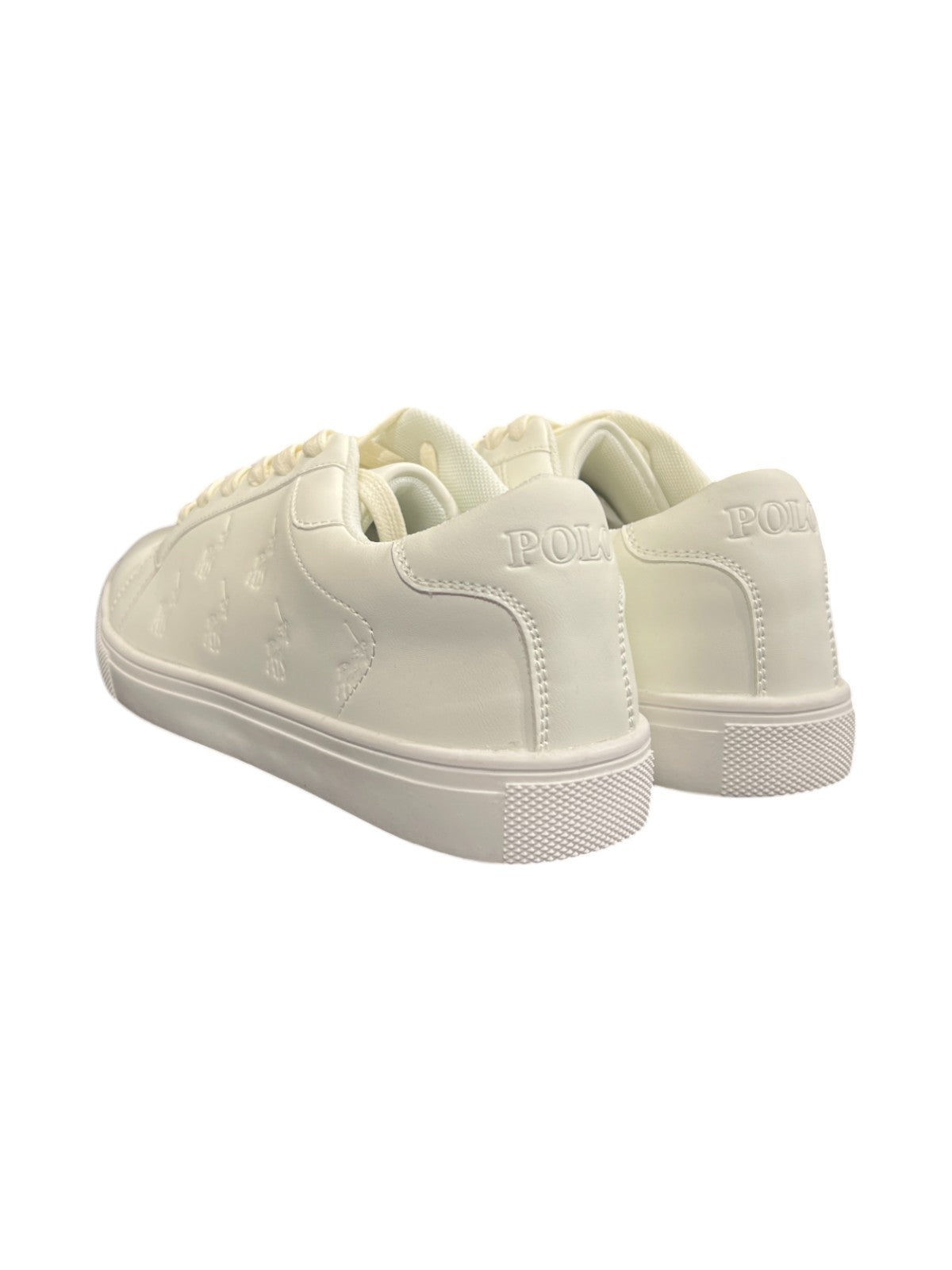 Polo Sneaker Ladies Debossed Pony Classic White