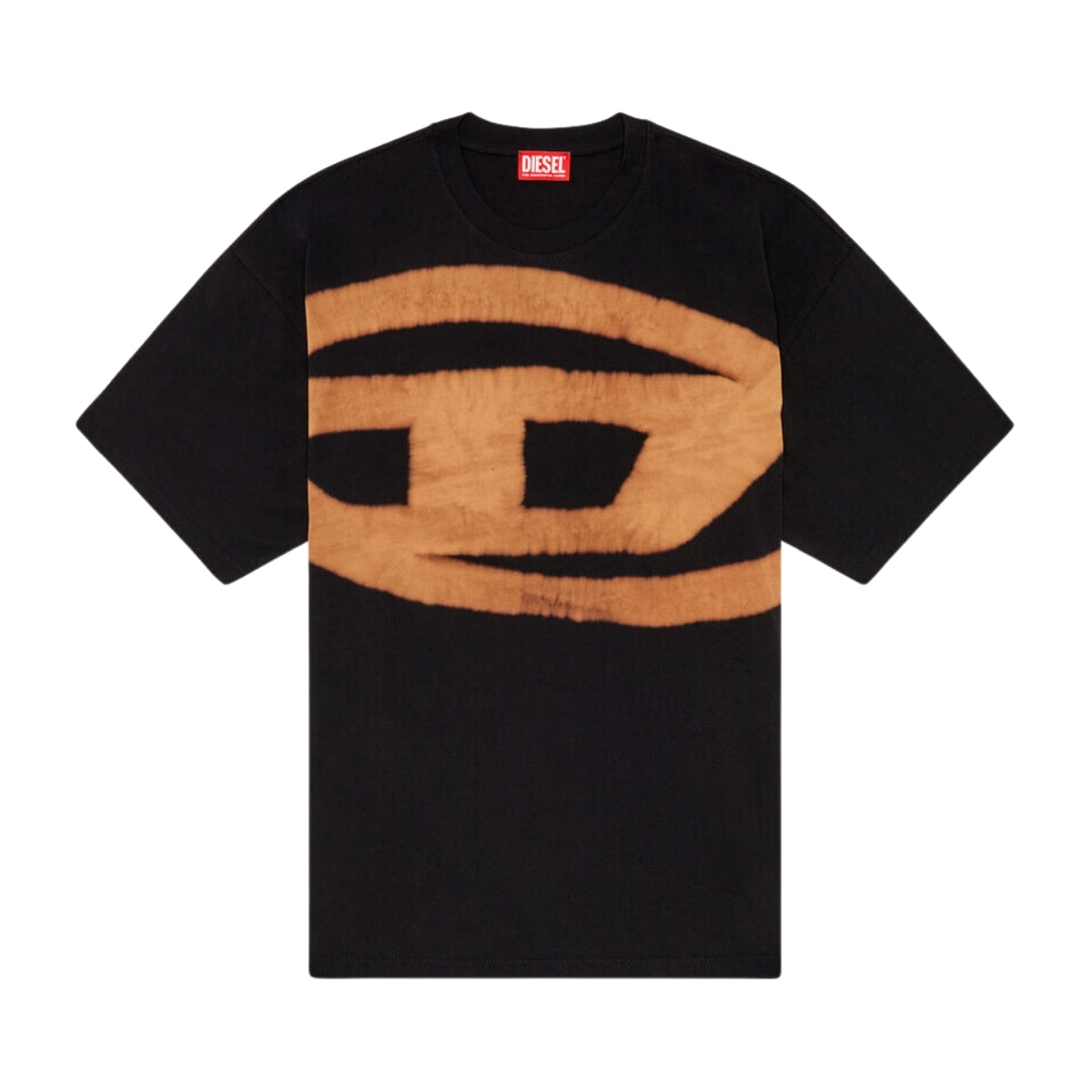 Diesel T-Shirt T-Boxt Bleach Logo Black-Rust