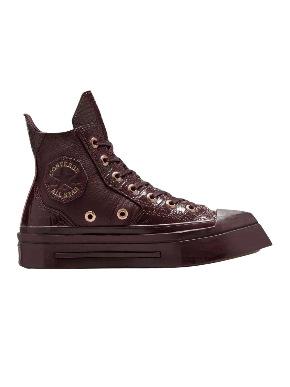 Converse Ladies Sneaker De Luxe Squared Hi Bloodstone-Gold