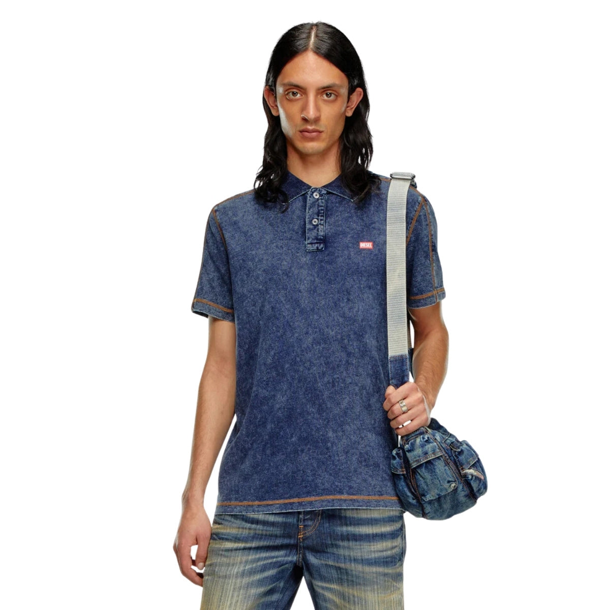 Diesel Golfer Top Stitch Navy