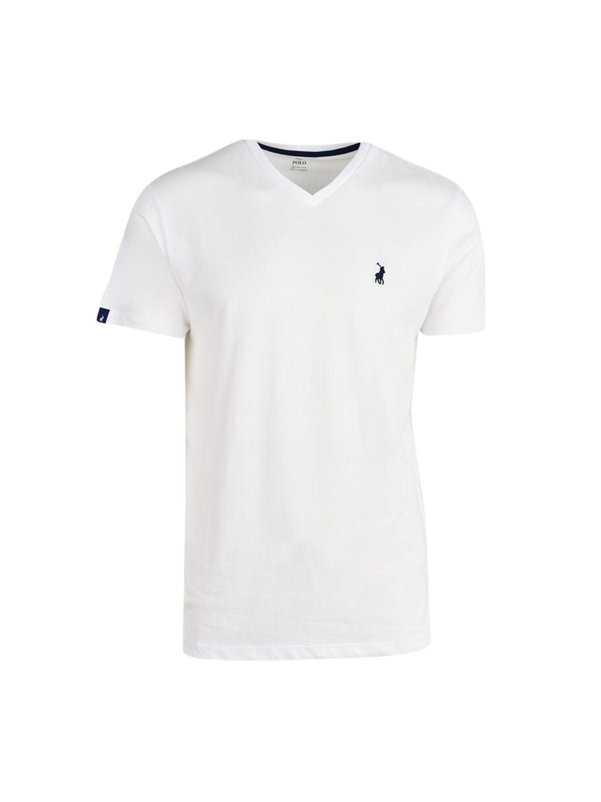 Polo T-Shirt Classic Vneck Logo White