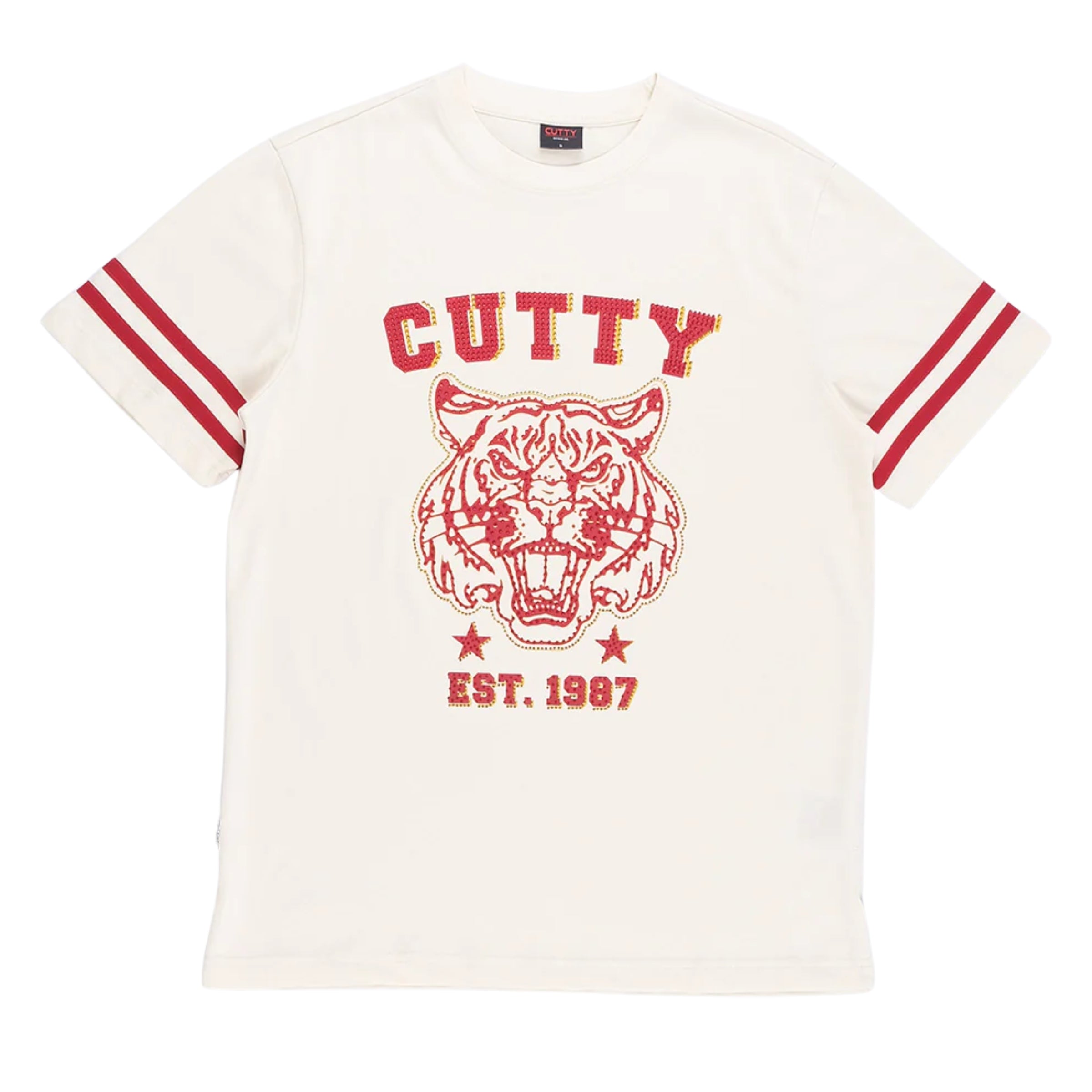 Cutty T-Shirt Graphic Print Logo White-Red