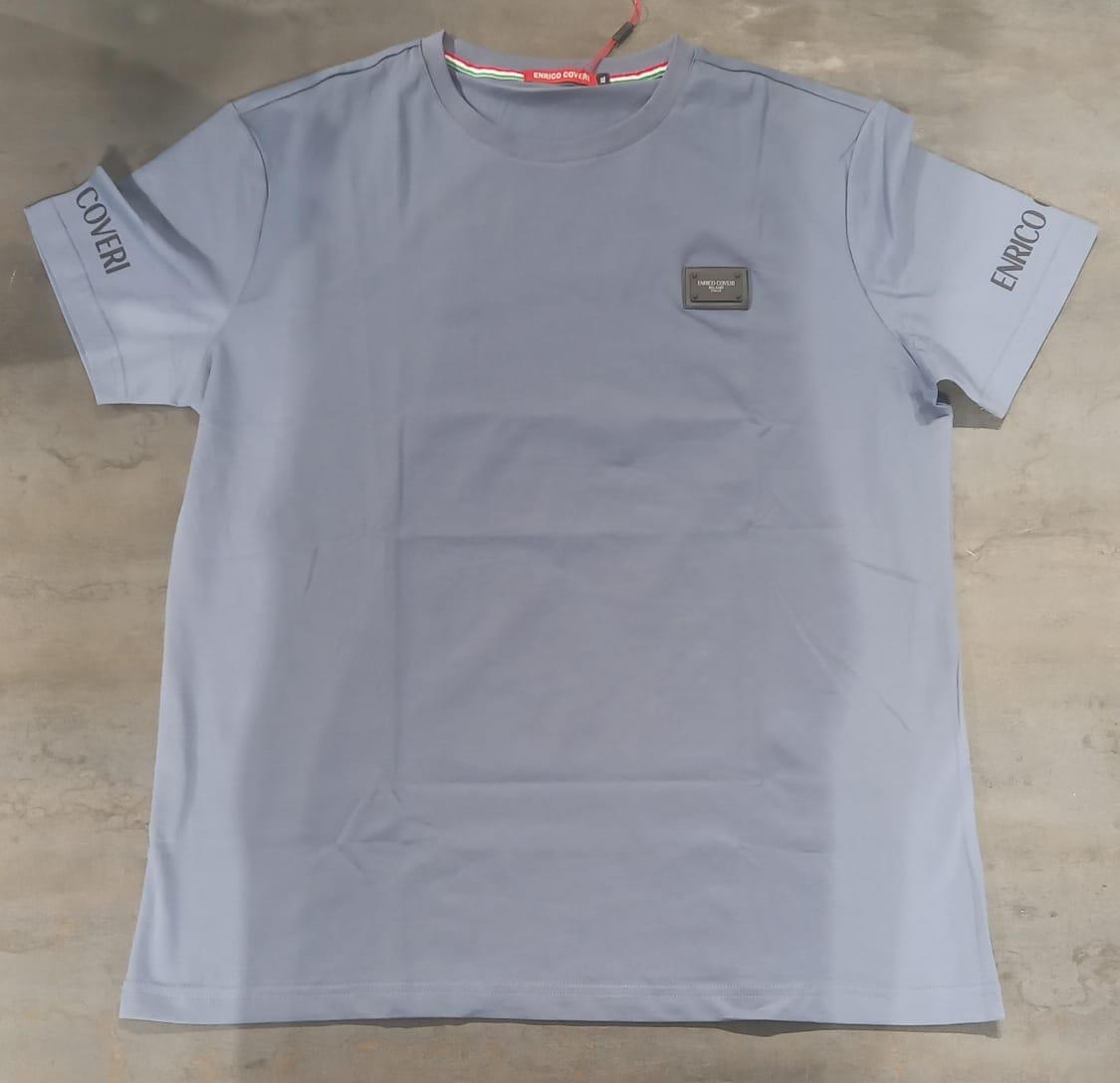 Enrico T-Shirt Sleeve Logo Cloud Blue