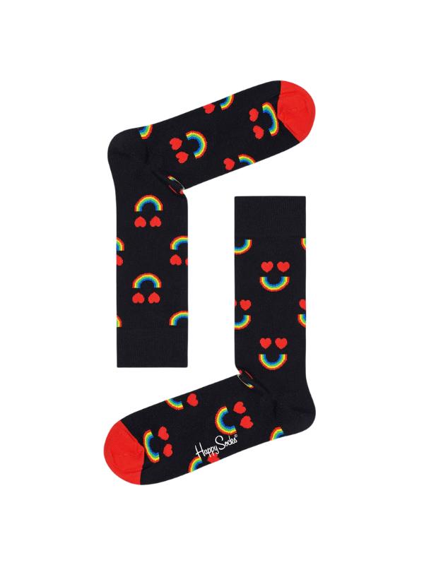 Happy Socks Hearts Black-Red