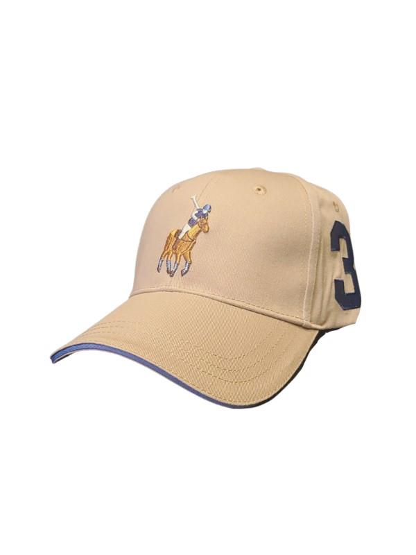 Polo Cap 6 Panel Equestrian Peak Stone