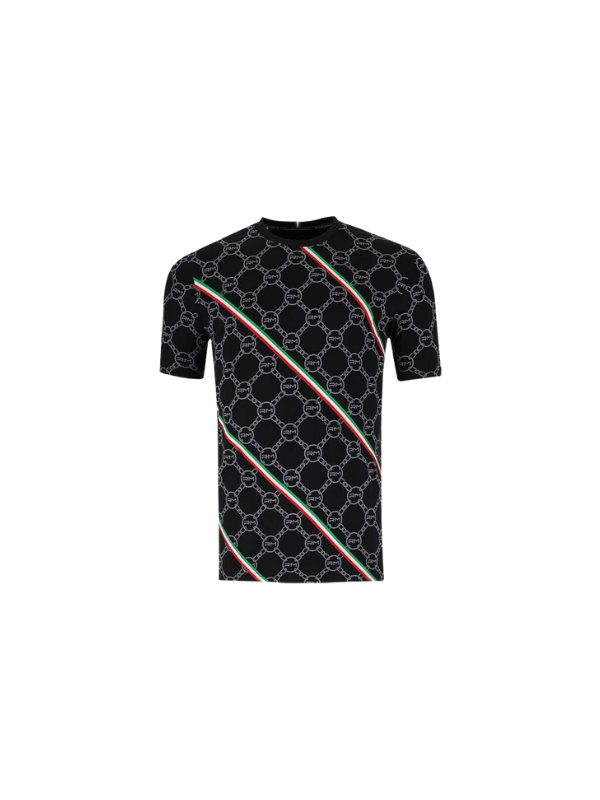 Rossimoda T-Shirt Allover Logo Print Black