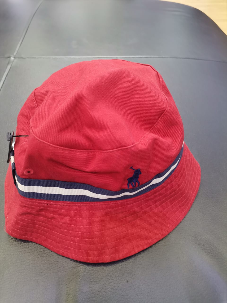 Polo Bucket Hat Monogram Reversible Red