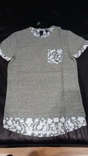 Japan Rags T-Shirt Neck Storm Melange Grey