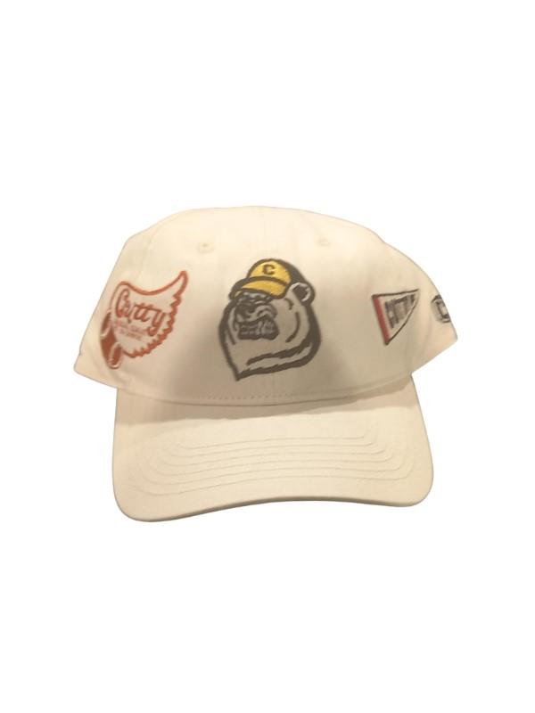 Cutty Peak Cap Bear Logo Cream