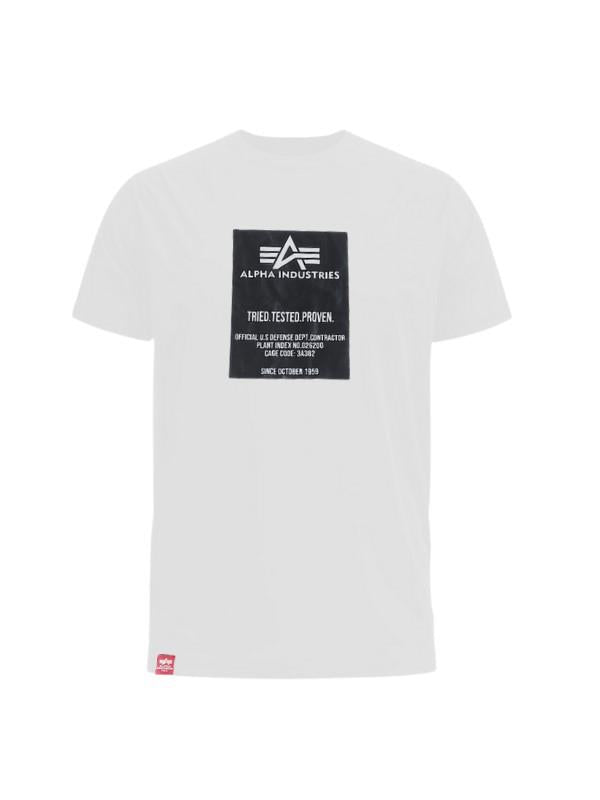 Alpha T-Shirt Block Rainbow White