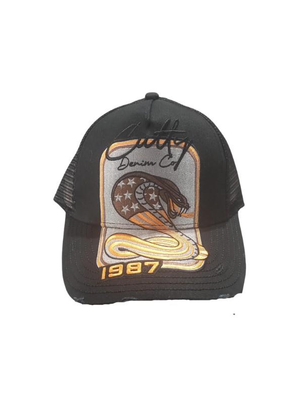 Cutty Cap Trucker Snake Logo Black – Colt 45