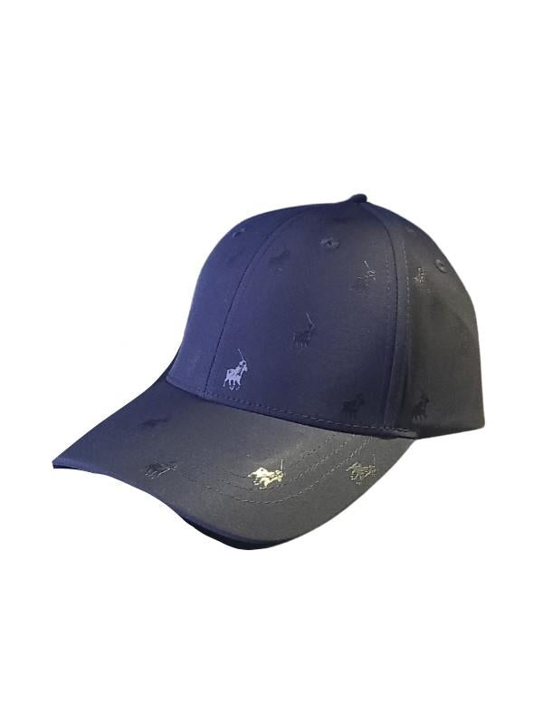 Polo Cap 6 Panel Monogram Peak Navy