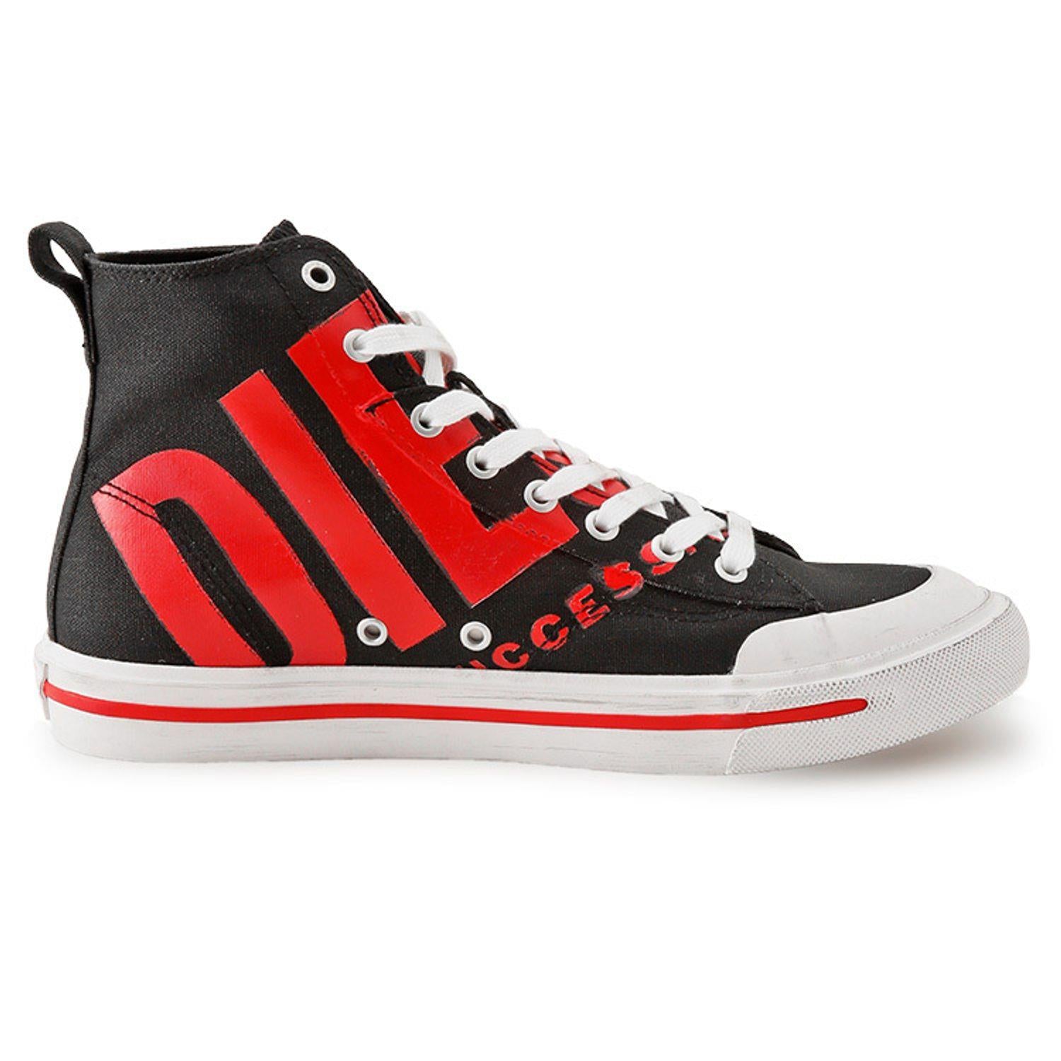 Diesel Sneaker S-Athos Mid Black-Red