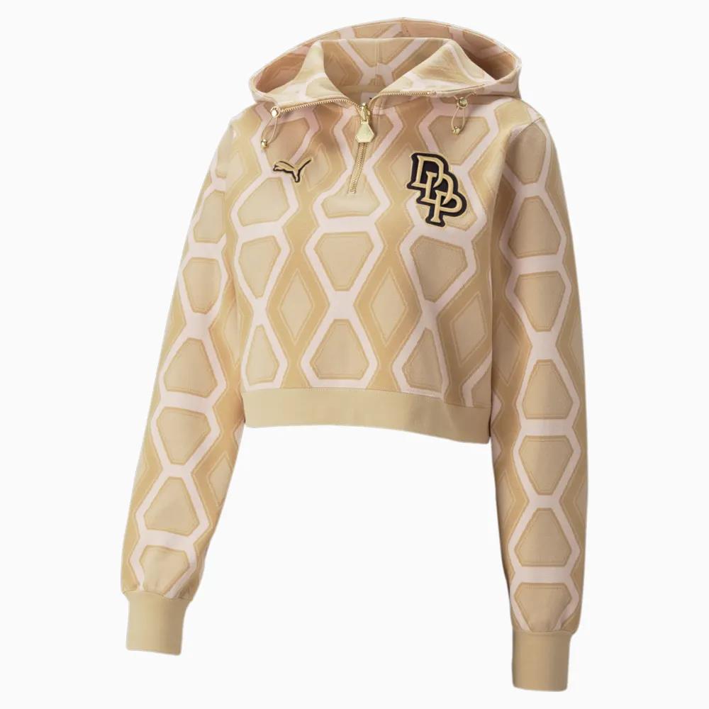 Puma Sweater Ladies X Dapper Dan Crop Hoodie Ginger Root